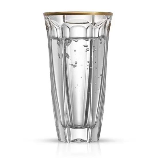 JoyJolt&reg; 8.7oz. Gold Rimmed Windsor Crystal Highball Glasses, 2ct. {4}