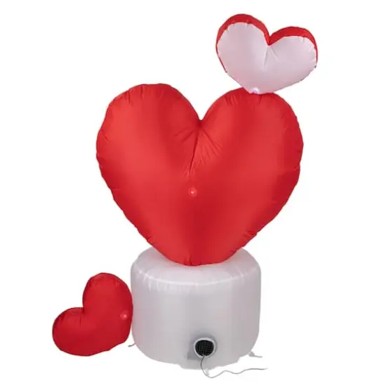 5ft. Inflatable Lighted Valentine's Day Rotating Heart Outdoor Decoration {5}