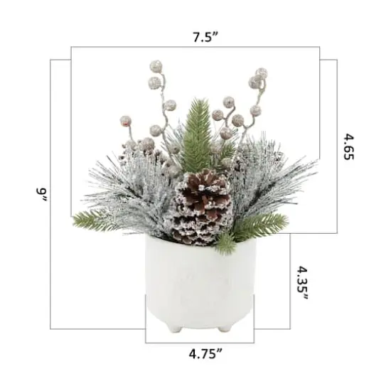 Christmas Mix In Ceramic Joy Wreath Footed Pot {3}