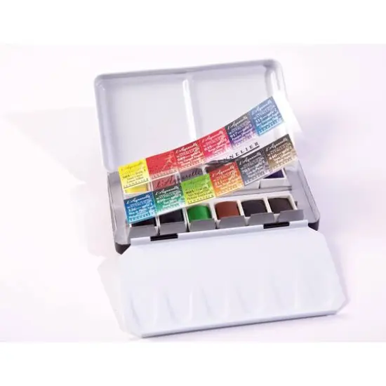 Sennelier 12-Color Half-Pan Watercolor Metal Pocket Set {3}