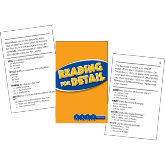 Edupress&reg; Reading for Detail Practice Cards Blue Level, Levels 3.5-5.0 {3}