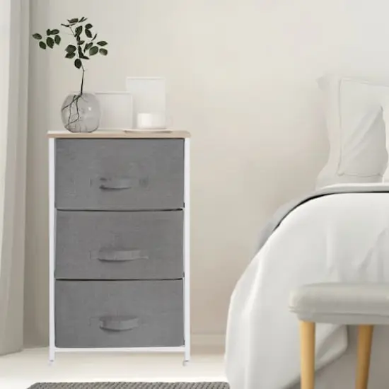 Simplify Gray 3 Drawer Storage Chest {5}