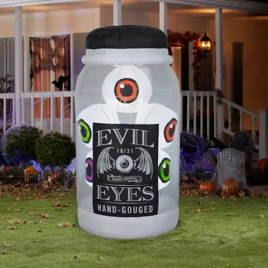 5.5ft. Airblown&reg; Inflatable Flashing Evil Eye Jar {4}