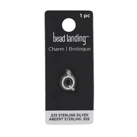 Sterling Silver Alphabet Charm by Bead Landing&trade; Q {8}