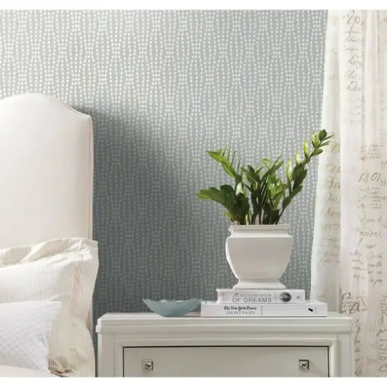 RoomMates Strands Peel & Stick Wallpaper Taupe and white {4}