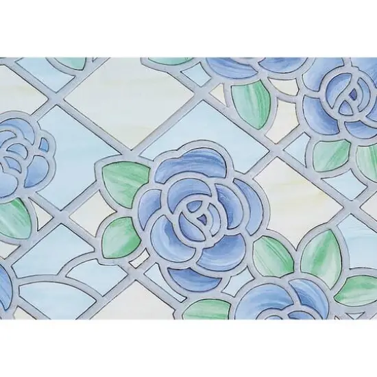 Fablon Blue Floral Window Film, 2ct. {1}