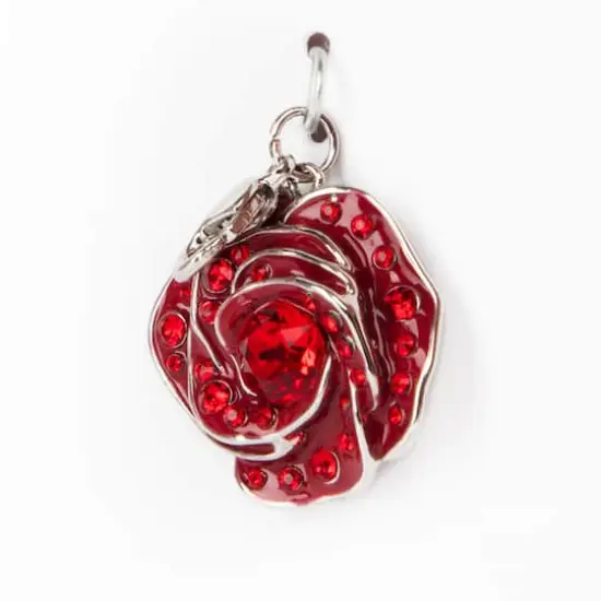 Red Austrian Crystal Rose Charm by Bead Landing&trade; {4}