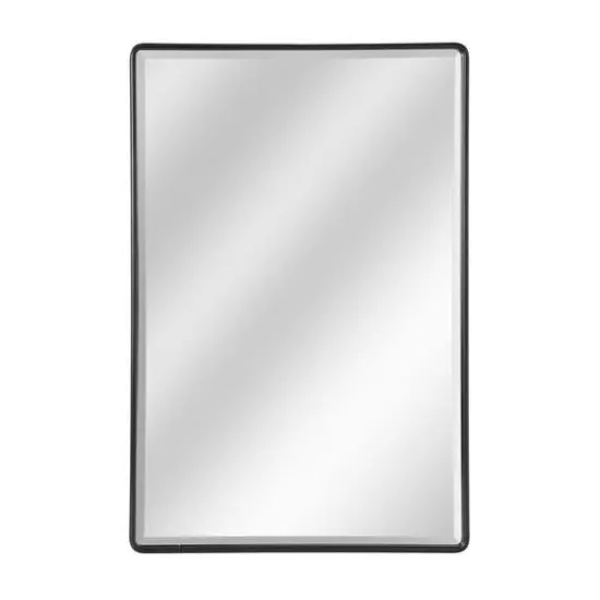 Head West Black Metal Medicine Cabinet with Beveled Mirror {8}