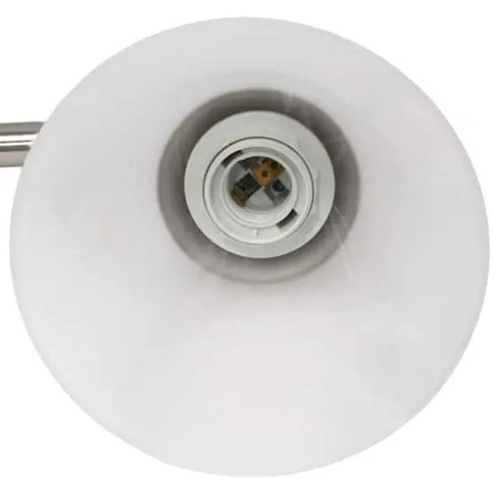 Lalia Home Essentix 3 Light Alabaster Shade Vanity Brushed Nickel {6}