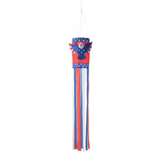Glitzhome&reg; 60" Patriotic Eagle Windsock {1}