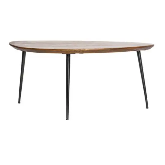 Hello Honey® Mid-Century Modern Wood & Metal Organic Shaped Nesting Table Set {8}