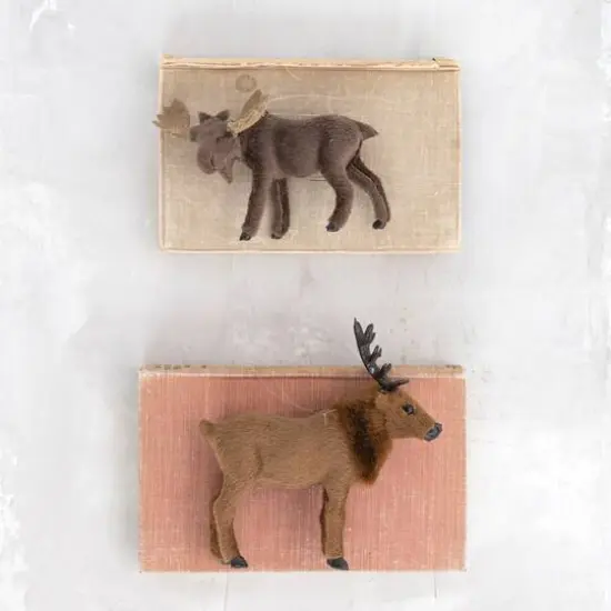 Hello Honey&reg; Faux Fur Elk Ornament {3}