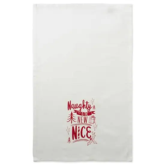 DII&reg; Assorted Naughty Nice Holiday Printed Dishtowel Set {5}