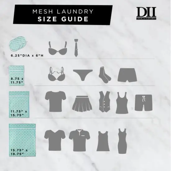 DII&reg; Aqua Lattice Mesh Laundry Bags, Set C {6}