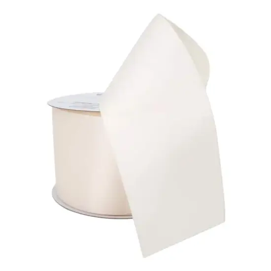 2.5" x 10yd. Satin Ribbon by Celebrate It® Specialty Ivory {4}