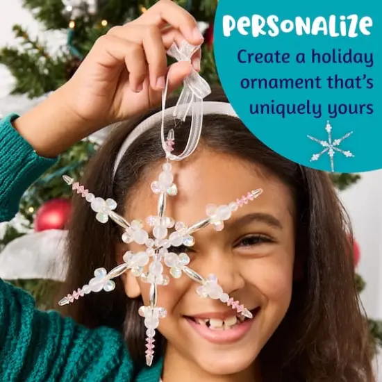 Creativity for Kids&reg; Beaded Snowflake Ornaments {6}