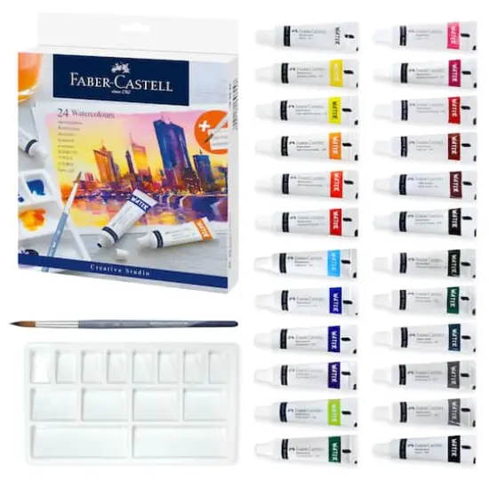 Faber-Castell Creative Studio 24 Color Watercolor Paint Set {4}