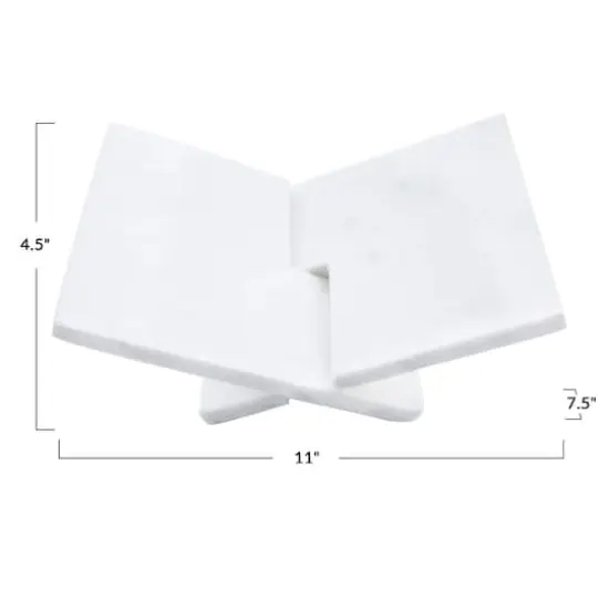 Hello Honey&reg; White Decorative Marble Book Holder {4}