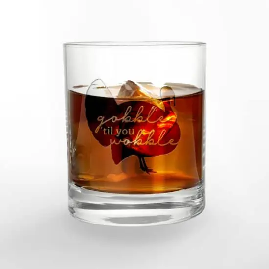 11oz. Gobble 'til You Wobble Whiskey Glass {3}
