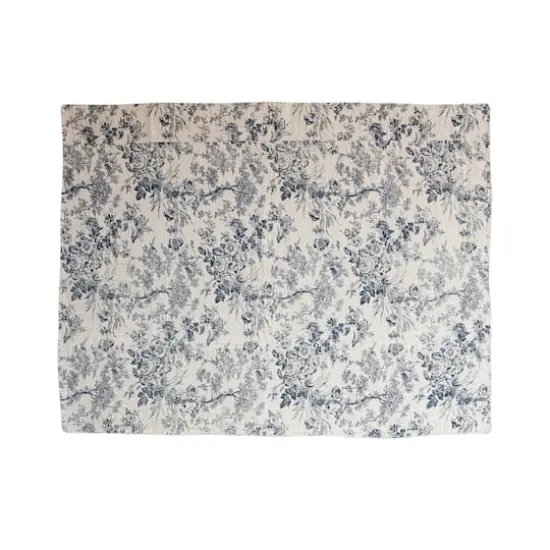 Hello Honey® 60" Blue &White Toile Pattern Cotton Chambray Throw {1}