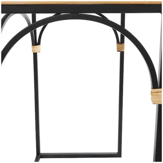 Black Metal Arched Accent Table Set {6}