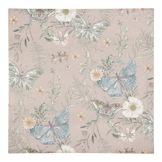 Butterflies Cotton Twill Napkin Blush {1}