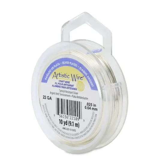 Artistic Wire&reg; 22 Gauge Silver Plated Tarnish Resistant Colored Copper Craft Wire, 10yd. {1}