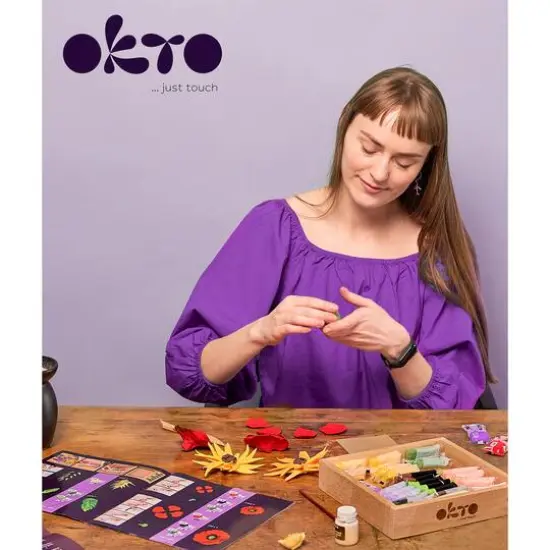 OKTO DIY Wood & Craft Freedom Flowers Clay Kit {8}