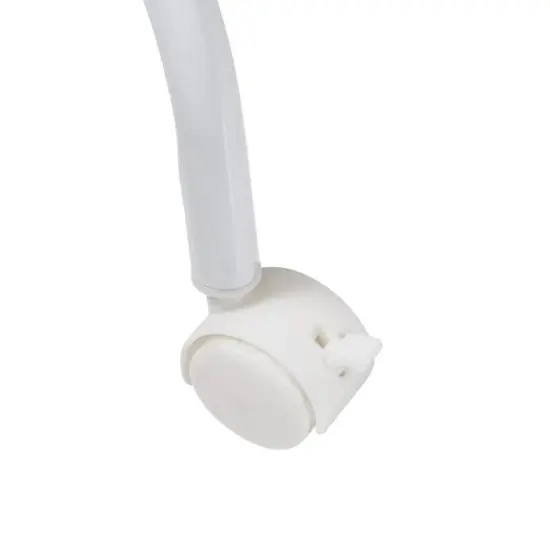 Honey Can Do White/Natural Single Bounce Back Hamper with Wheels and Lid {8}