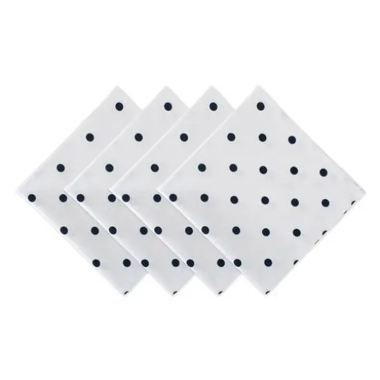 DII&reg; Polka Dot Napkins, 4ct. White and Navy {1}