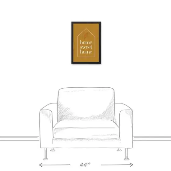 Home Sweet Home Black Framed Canvas Wall Art {5}
