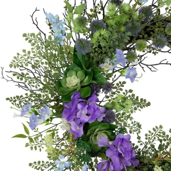 24" Mixed Wild Flowers & Twig Wreath {7}