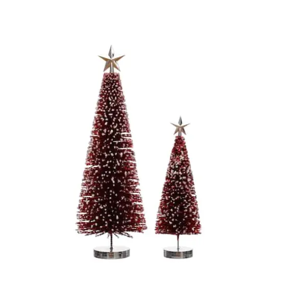 Star Bottle Brush Tree Tabletop D&eacute;cor by Ashland&reg; Red {4}
