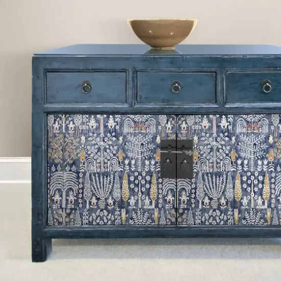 RoomMates Blue Persian Ikat Peel & Stick Wallpaper {6}