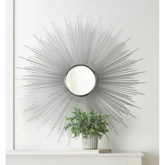 33" Silver Rays Mirror {4}
