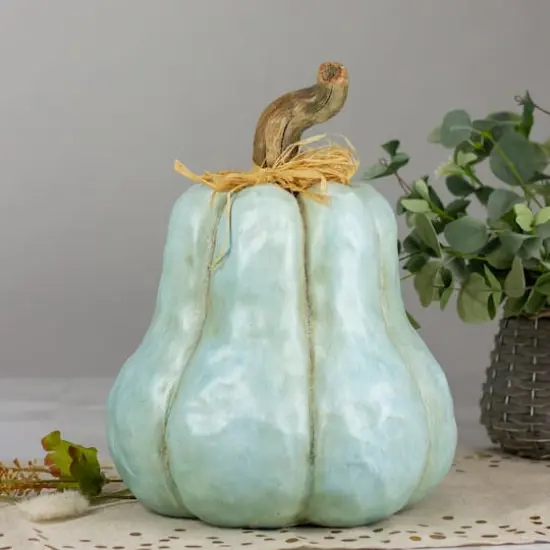 12" Blue Gourd Fall Harvest Tabletop Decoration {3}