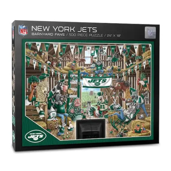 NFL Barnyard Fans 500 Piece Puzzle New York Jets {1}