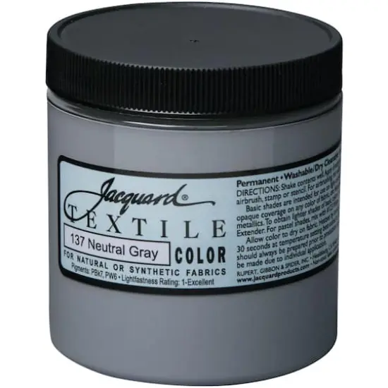 Jacquard&reg; Textile Color Fabric Paint, 8oz. Neutral Grey {1}