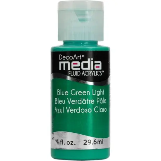DecoArt Media&reg; Fluid Acrylic Paint, 1oz. Blue Green Light {1}