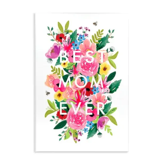 Stupell Industries Floral Best Mom Ever Wall Plaque Art {1}