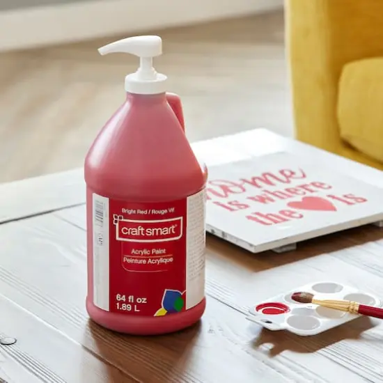 64oz. Acrylic Paint by Craft Smart&reg; Bright Red {4}