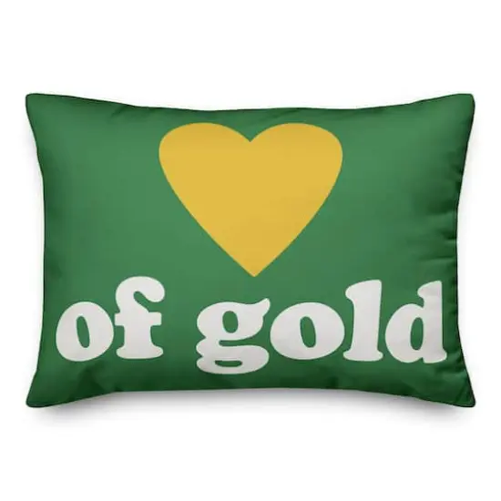 Heart of Gold Throw Pillow {1}
