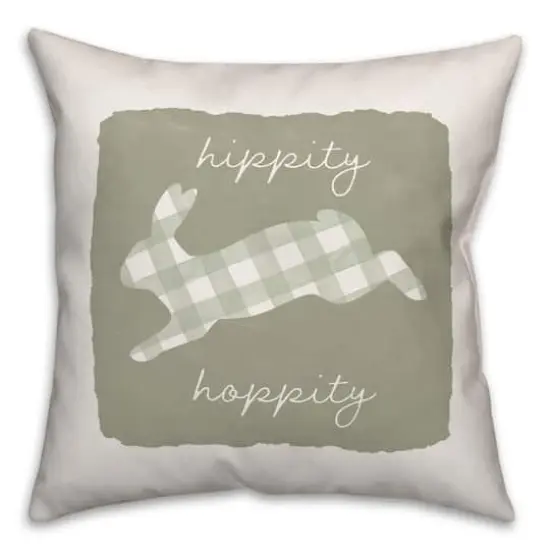 Hippity Hoppity Pillow 2 18" x 18" Throw Pillow {3}