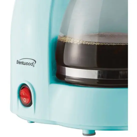 Brentwood 4-Cup Blue Coffee Maker {8}