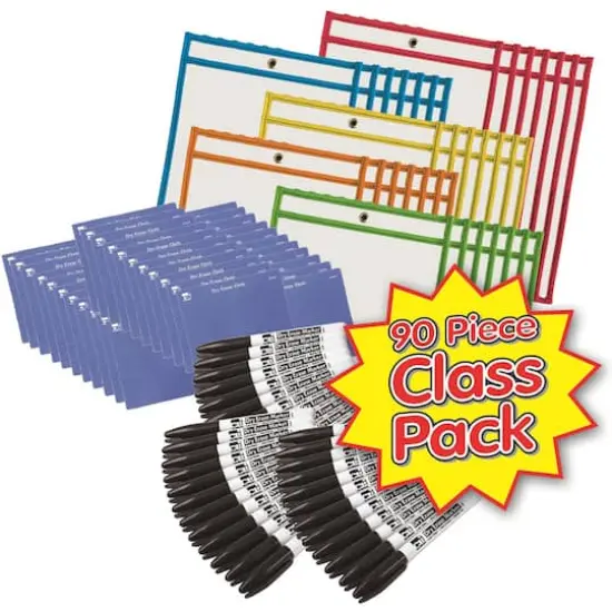 Charles Leonard Dry Erase Pockets Class Pack {1}