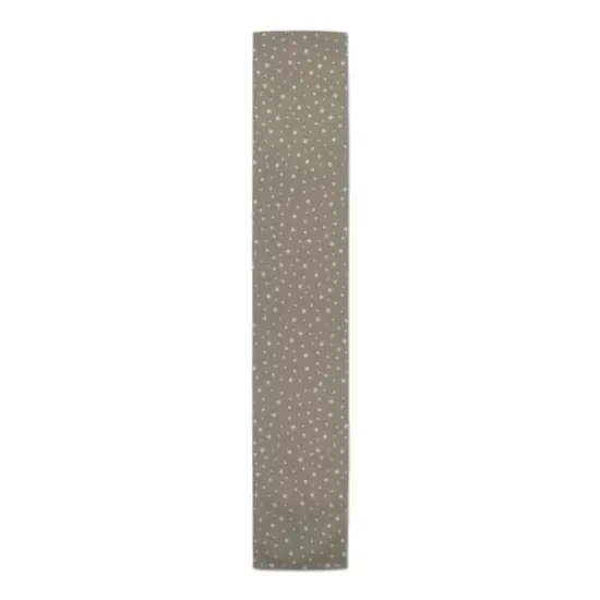 72" Gray Twinkle Cotton Twill Runner {4}