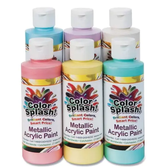 Color Splash!&reg; Pastel Metallic Acrylic Paint Set {1}