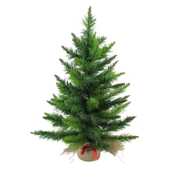 2ft. Unlit Balsam Pine Artificial Christmas Tree in Burlap Base {1}