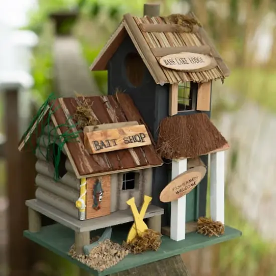 10.25" Bass Lake Lodge Birdhouse {6}