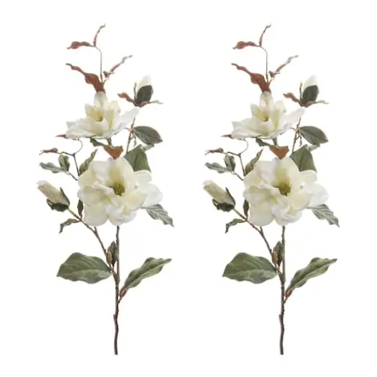 37.5" White Magnolia Floral Sprays, 2ct. {1}
